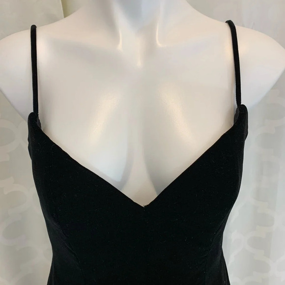 Bob Mackie Vintage Black Velvet 1980s Maxi Dress - Picture 3 of 7